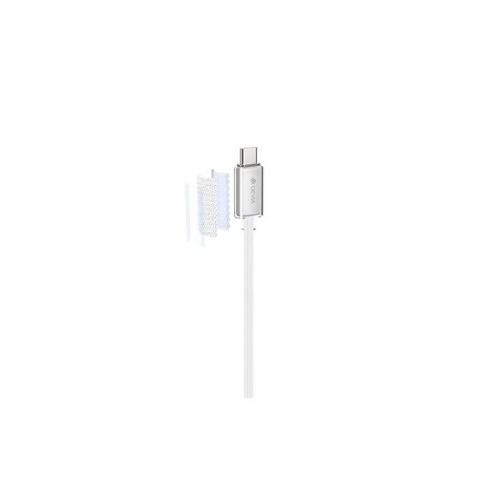 Devia - Devia USB-C Till USB-C 60W Kabel 3A 1.5m Extreme EC688 PD Vit