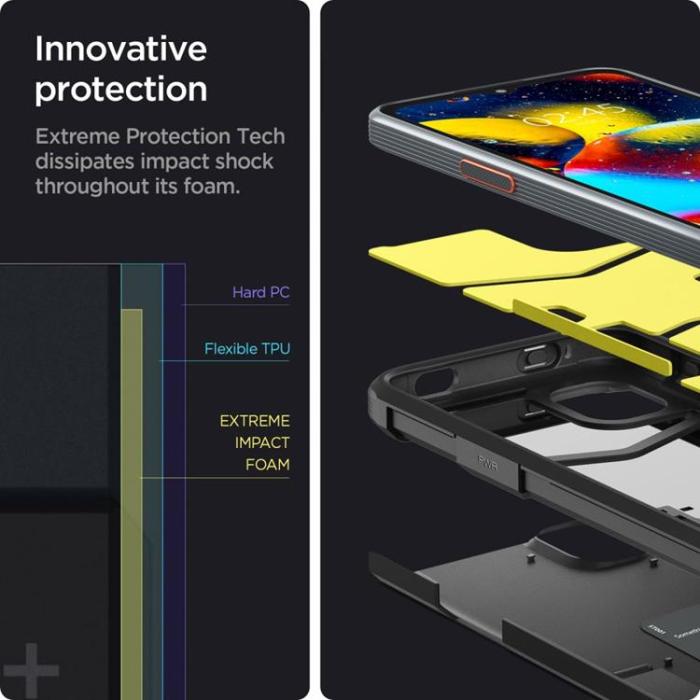 UTGATT - Spigen Galaxy Xcover 6 Pro Skal Tough Armor - Svart