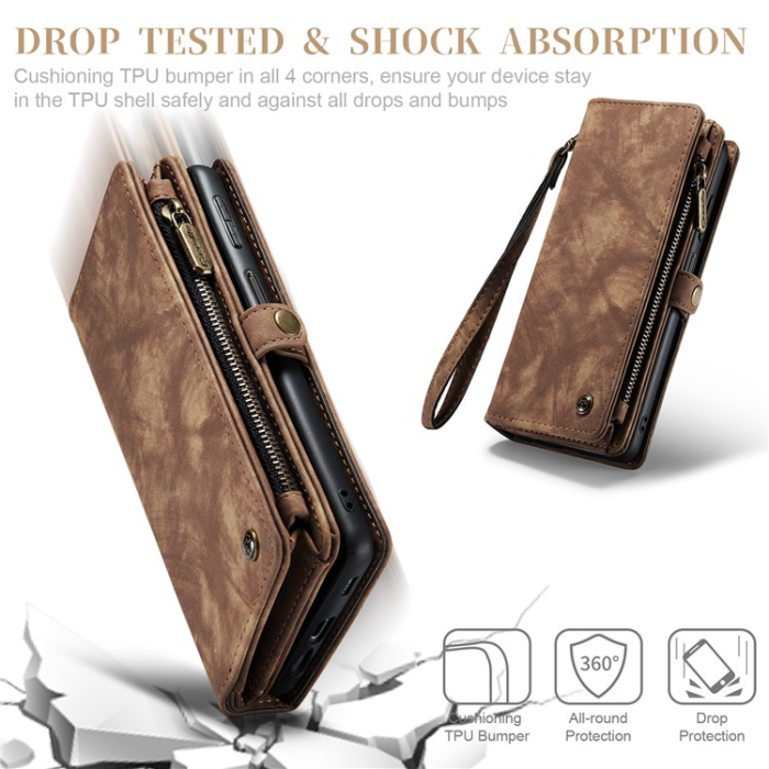 Caseme - Caseme Galaxy A34 5G Plånboksfodral Detachable - Brun