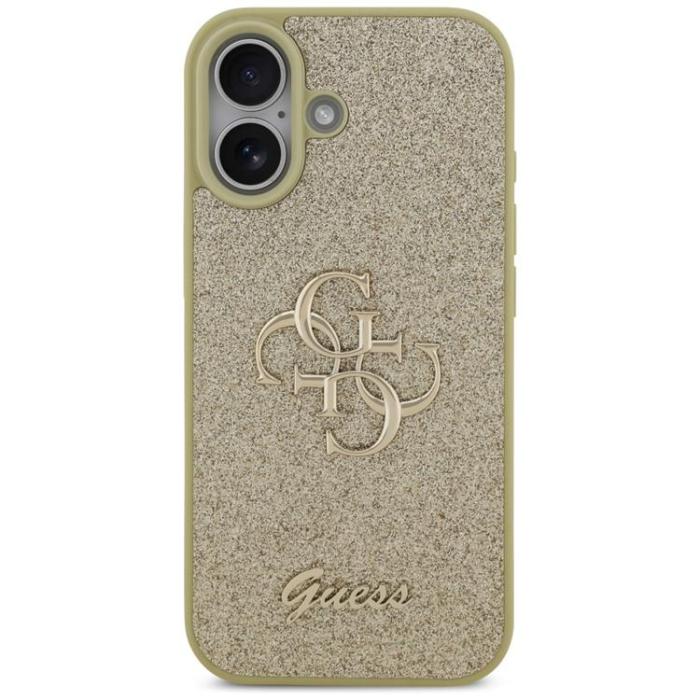 Guess - Guess iPhone 17 Mobilskal Fixed Glitter Big 4G - Guld