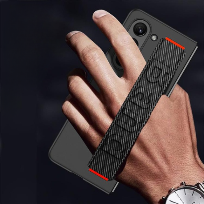 GKK - GKK Galaxy Z Fold 5 Mobilskal Wristband - Svart
