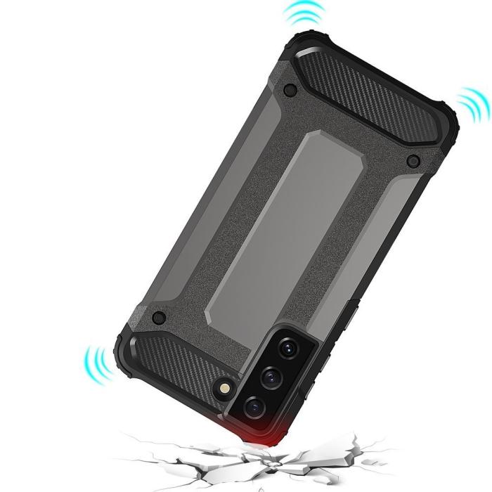 Ruhtel - Hybrid Armor Skal Galaxy S22 Plus - Svart