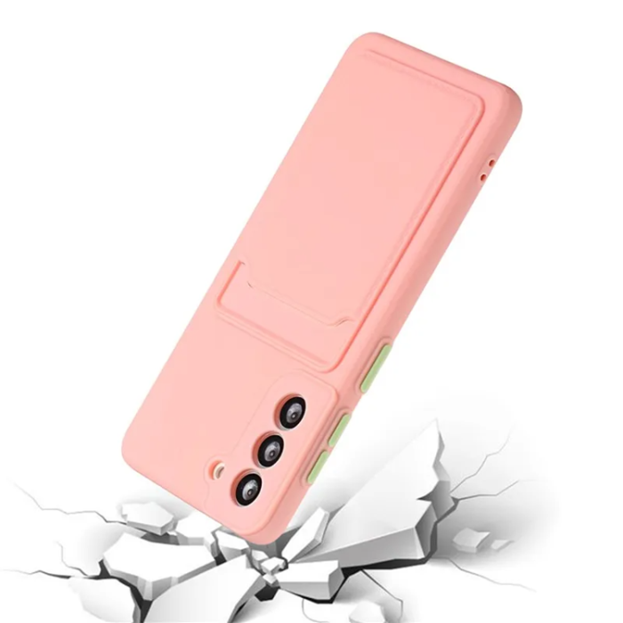 OEM - Galaxy S23 Plus Mobilskal Korthållare TPU - Rosa
