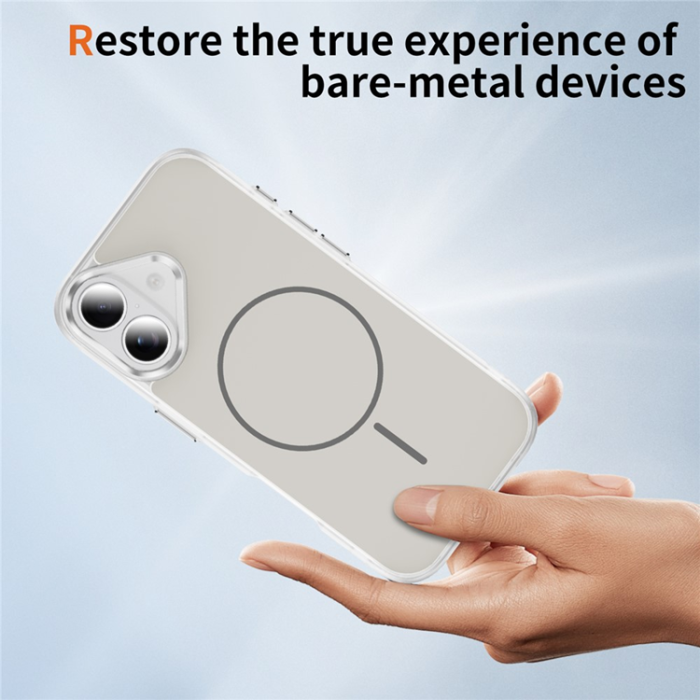 A-One Brand - iPhone 17 Mobilskal MagSafe Skin Touch TPU PC - Vit