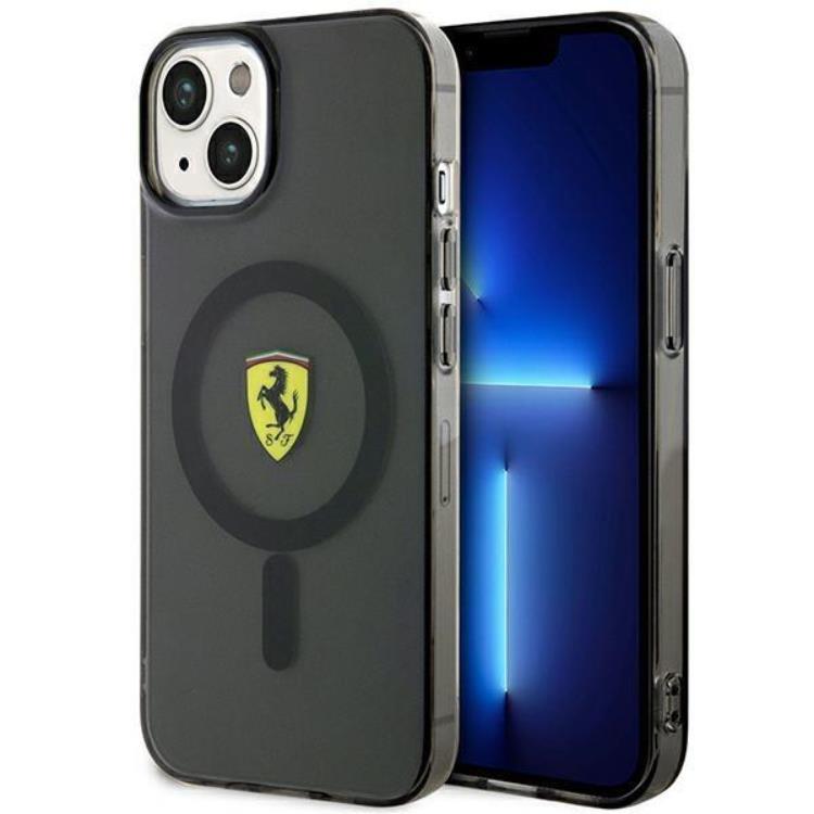 Ferrari Mobilskal till iPhone 14 Magsafe Translucent - Svart