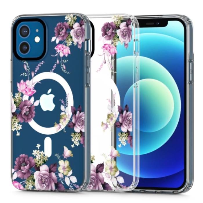 UTGATT - Tech-Protect iPhone 12/12 Pro Mobilskal Magsafe Magmood - Spring Floral