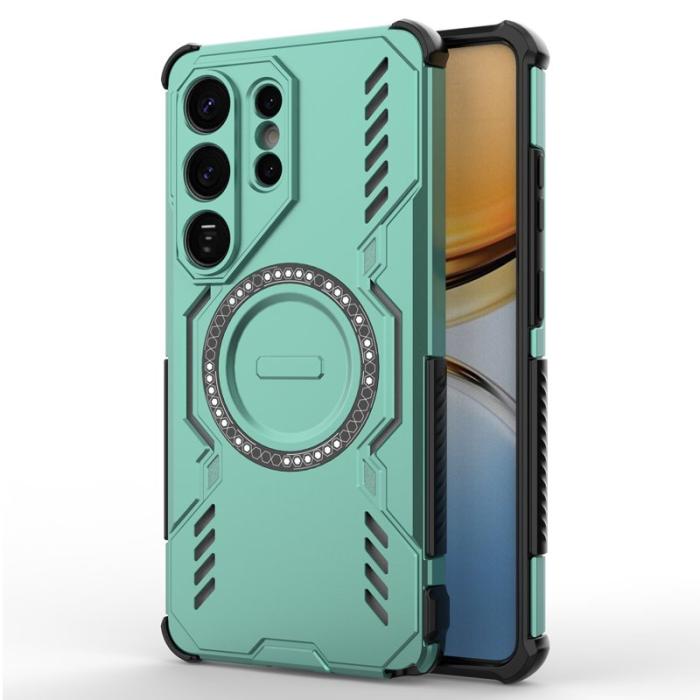 OEM - Mobilskal till Samsung Galaxy S26 Ultra Magnetiskt Butterfly Armor PC + TPU Grön