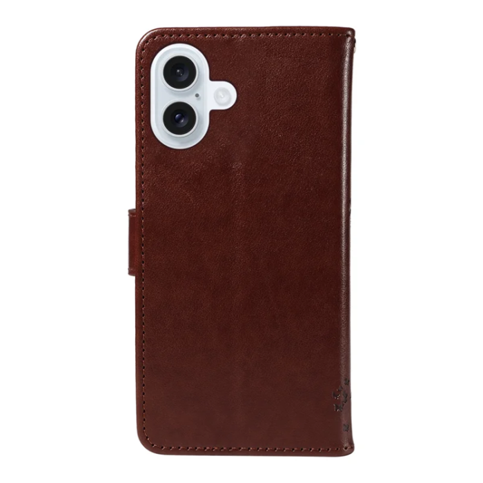 A-One Brand - iPhone 17 Plånboksfodral Tree Pattern - Coffee