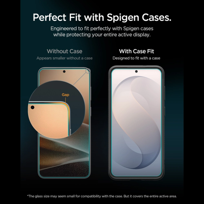 Spigen - Spigen Härdat Glas Skärmskydd För Galaxy S26 FE EZ Fit Pro - Clear