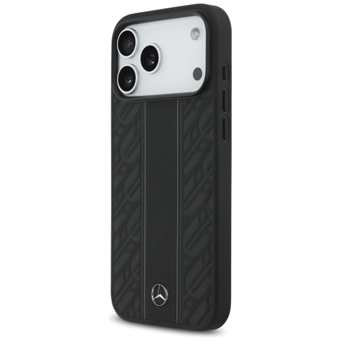 Mercedes - Mercedes iPhone 17 Pro Max Mobilskal Magsafe Laurel Leaves Stripes - Svart