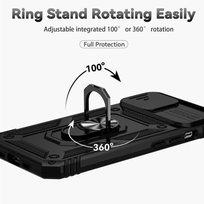 OEM - iPhone 14 Plus Skal Ringhållare Kickstand - Svart