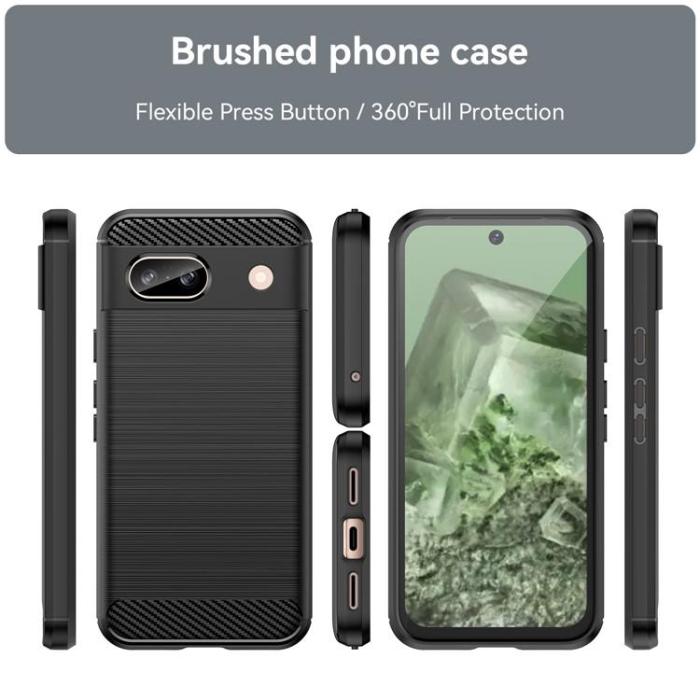A-One Brand - Google Pixel 8A Mobilskal Carbon Fiber - Svart