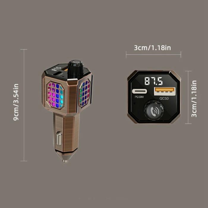 OEM - C70 Biladapter Zinklegering PD 30W Snabbladdning Cigarette Lighter Svart