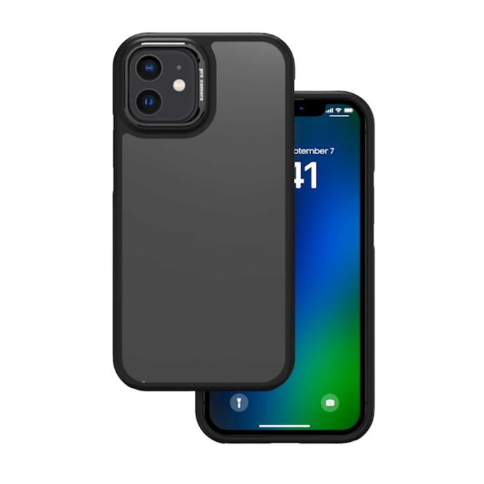 OEM - iPhone 12/12 Pro Mobilskal Crystal Black - Svart
