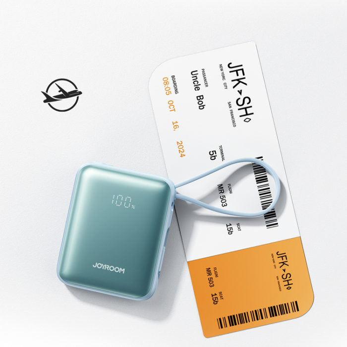 Joyroom - Joyroom Powerbank 10000mAh 22.5W med Två Inbyggda Kablar JR-PBF27