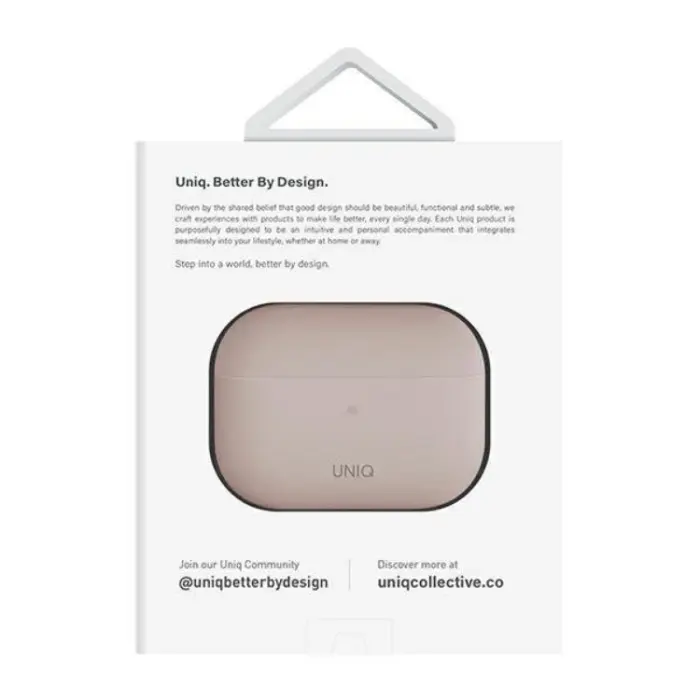 UNIQ - UNIQ AirPods Pro 2 Skal Lino Silikon - Blush Rosa