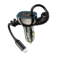 BWOO - BWOO Billaddare 30W 1xUSB-C 1xUSB-A med Typ-C Kabel - Grå