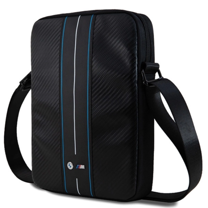 BMW - BMW Tablet Väska 10'' Carbon & Blå Stripe - Svart