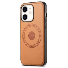 DENIOR - DENIOR Mobilskal till iPhone 12/12 Pro PU-l&auml;der Svart/Khaki