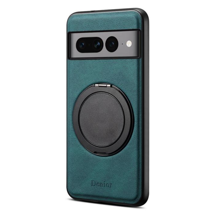 DENIOR - DENIOR Google Pixel 7 Pro 5G Magnetfodral Konstläder Blå