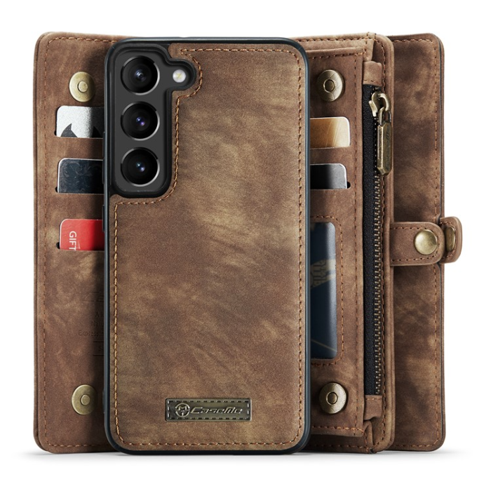 Caseme - Caseme Galaxy S23 Plus Plånboksfodral Detachable - Brun