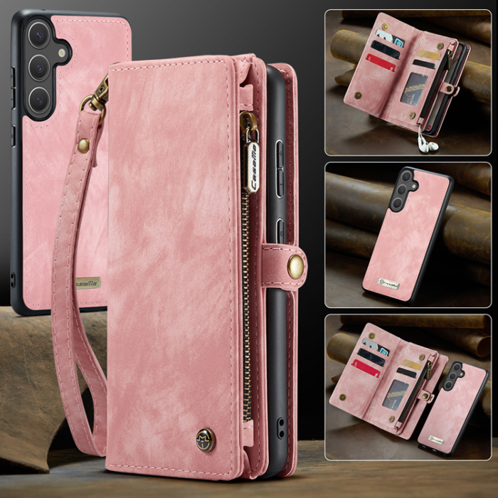 Caseme - CASEME Galaxy S25 FE Plånboksfodral Detachable 008 - Rosa