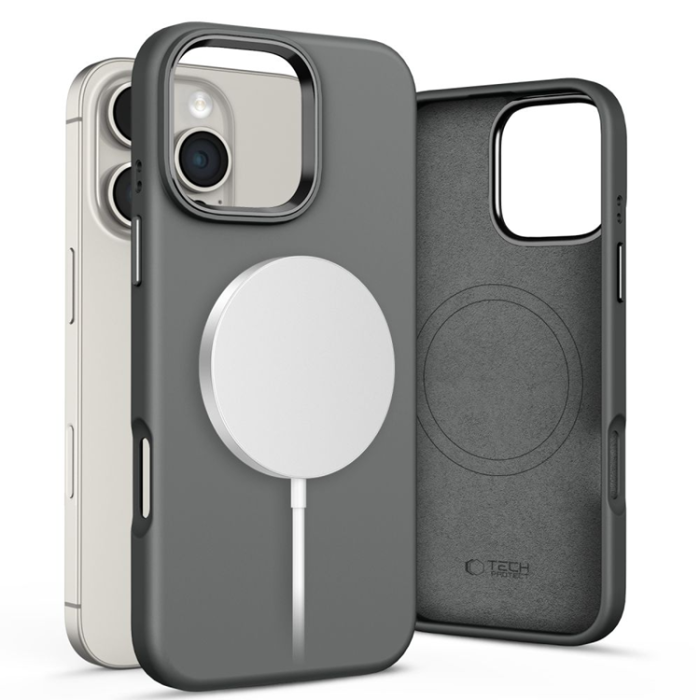 Tech-Protect - Tech-Protect iPhone 16 Pro Mobilskal Magsafe Pure Silikon - Clay