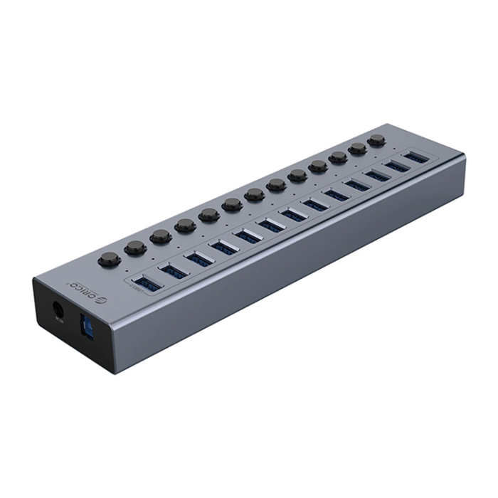 ORICO - Orico Hubb 13xUSB-A 3.0 med Strömbrytare - Grå