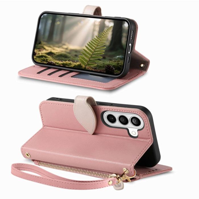 OEM - Mobilfodral för Samsung Galaxy S26 Plus Magnetiskt Konstläder - Roséguld