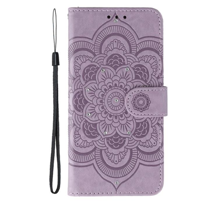 OEM - Mobilfodral för Samsung Galaxy S26 Plus Konstläder Mandala - Lila