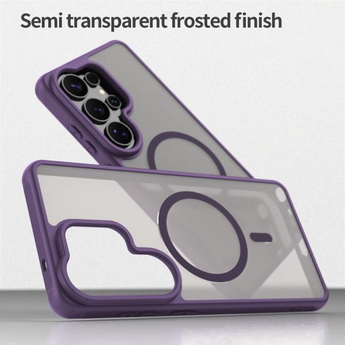 WANLONFENG - WANLONFENG Mobilskal för Samsung Galaxy S26 Ultra Magnetiskt PC + TPU - Lila