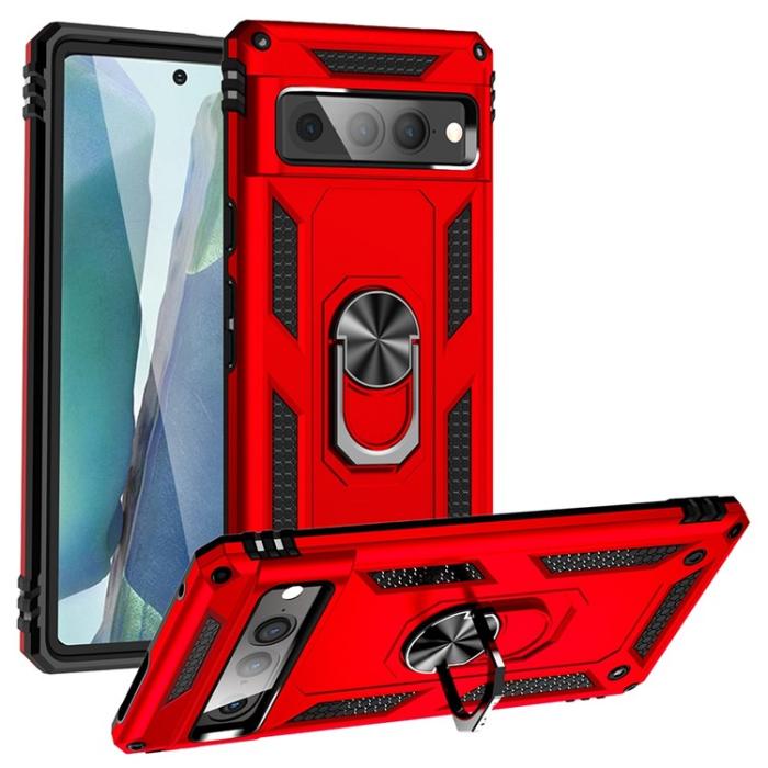 A-One Brand - Google Pixel 7 Skal Ringhållare Rotatable Kickstand - Röd