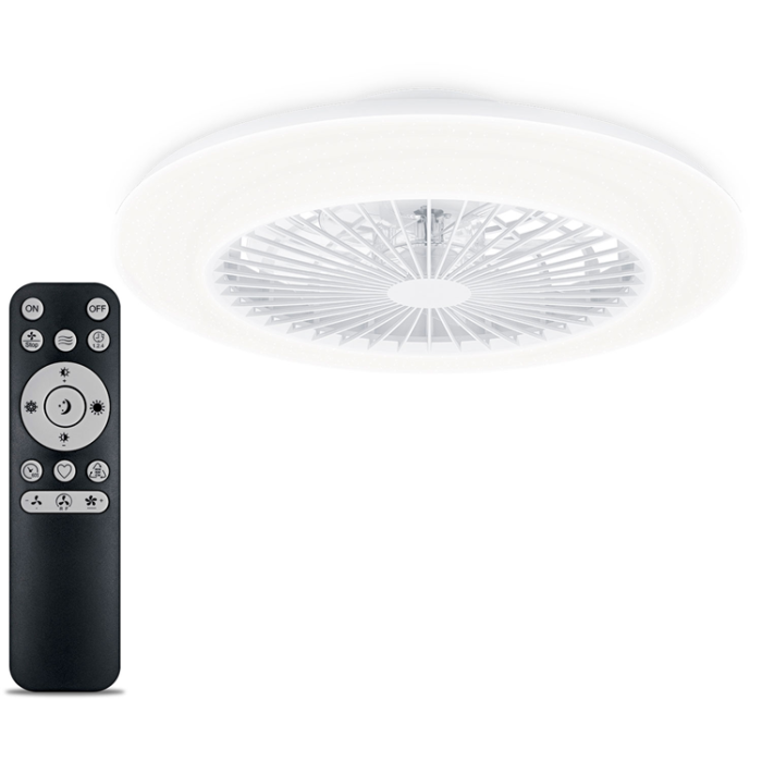Philips - Philips Amigo Takfläkt med LED-belysning Varm-/kallvitt 6000 lm
