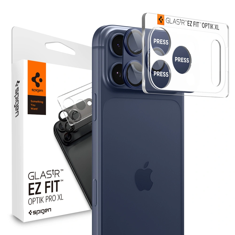 Spigen iPhone 17 Pro Max Härdat Glas Kameraskydd EZ Fit - Blå | 5468 | AlltMobil