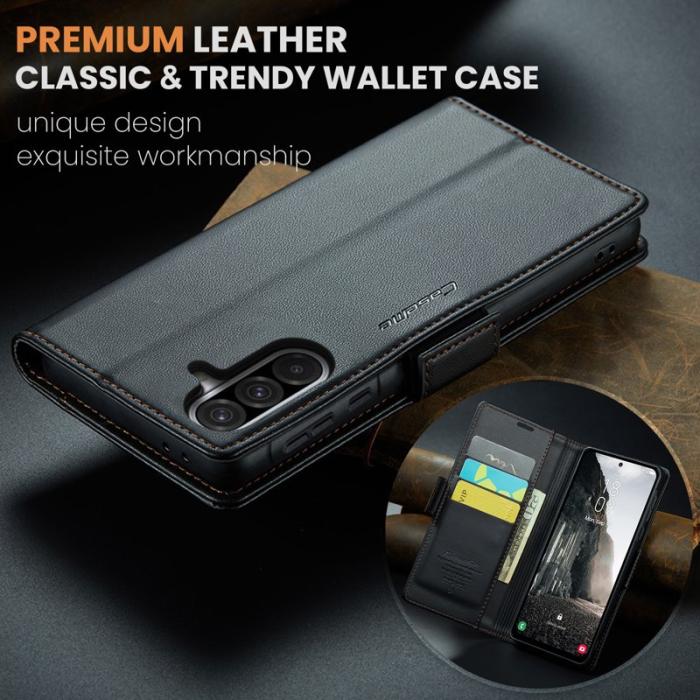 Caseme - CASEME Plånboksfodral Konstläder för Samsung Galaxy A56 5G - Svart