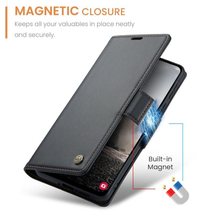 Caseme - CASEME Plånboksfodral Konstläder för Samsung Galaxy A56 5G - Svart