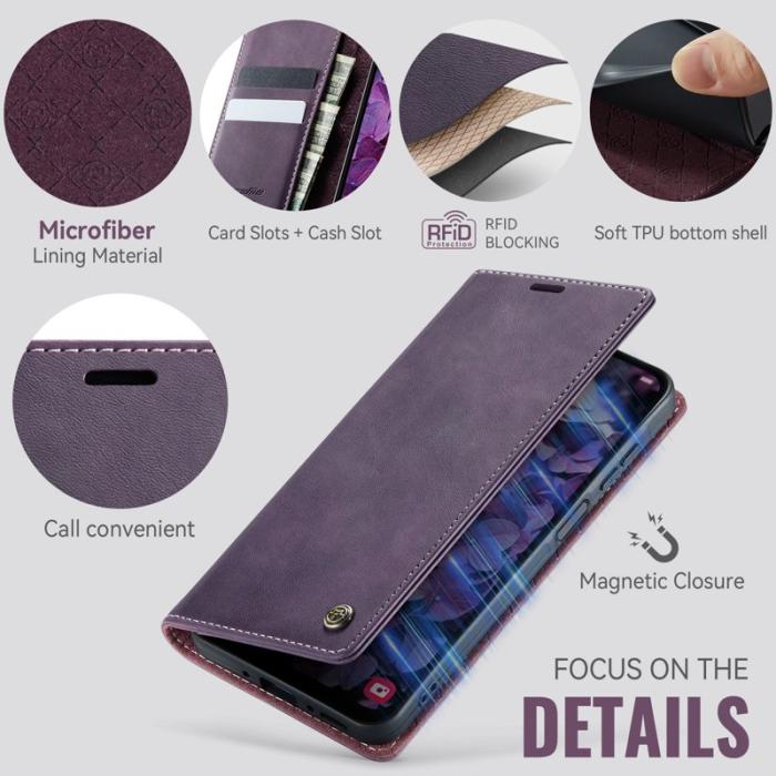 Caseme - CASEME 033 Mobilskal till Samsung Galaxy A17 5G/4G Lila RFID Blocking