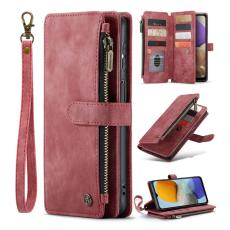 Caseme - CASEME Konstl&auml;der Pl&aring;nboksfodral f&ouml;r Samsung Galaxy A23/M23/F23 5G R&ouml;d