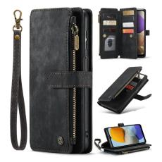 Caseme - CASEME Konstl&auml;der Pl&aring;nboksfodral f&ouml;r Samsung Galaxy A23/M23/F23 5G - Svart
