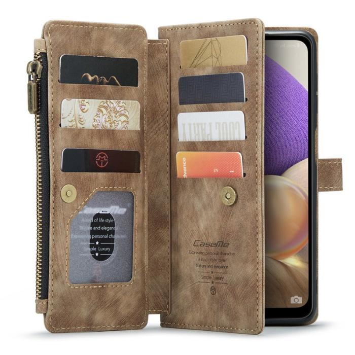 Caseme - CASEME Konstläder Plånboksfodral för Samsung Galaxy A23/M23/F23 5G - Brun