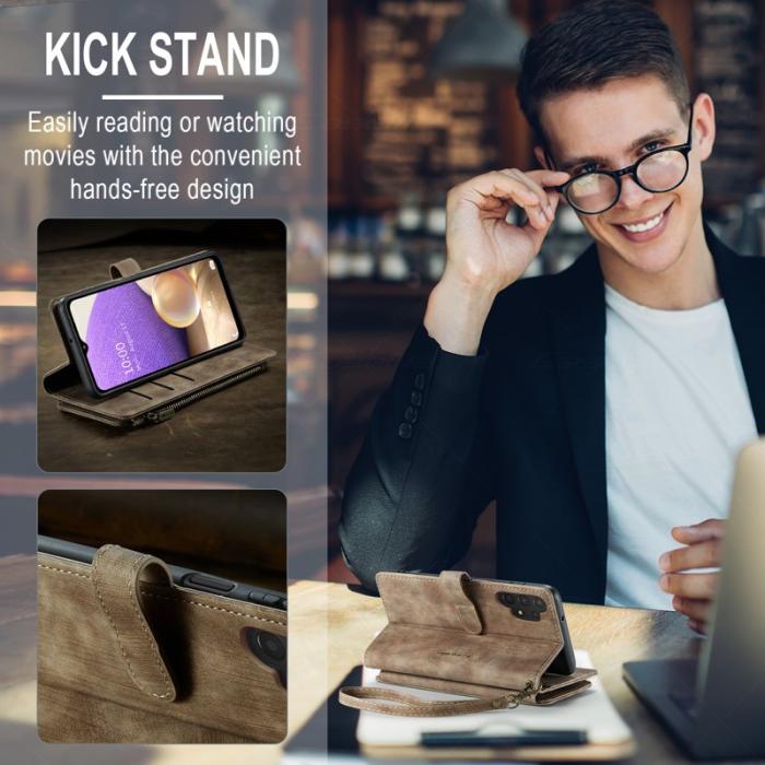 Caseme - CASEME Konstläder Plånboksfodral för Samsung Galaxy A23/M23/F23 5G - Brun