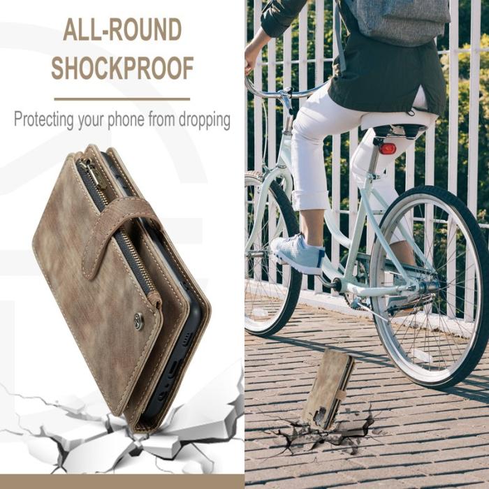 Caseme - CASEME Konstläder Plånboksfodral för Samsung Galaxy A23/M23/F23 5G - Brun