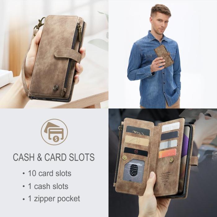 Caseme - CASEME Konstläder Plånboksfodral för Samsung Galaxy A23/M23/F23 5G - Brun