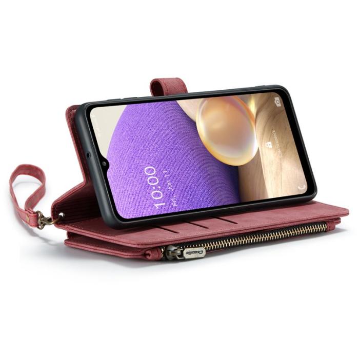 Caseme - CASEME Konstläder Plånboksfodral för Samsung Galaxy A23/M23/F23 5G Röd