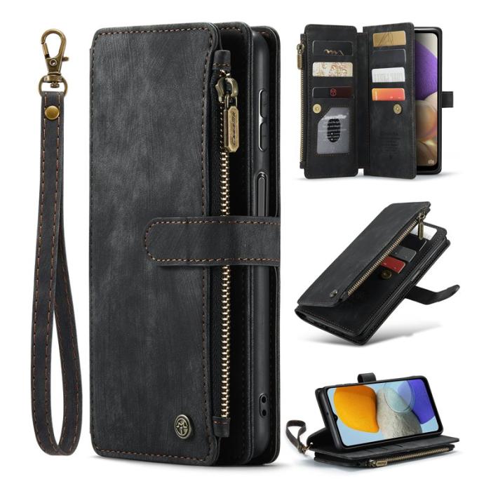 Caseme - CASEME Konstläder Plånboksfodral för Samsung Galaxy A23/M23/F23 5G - Svart