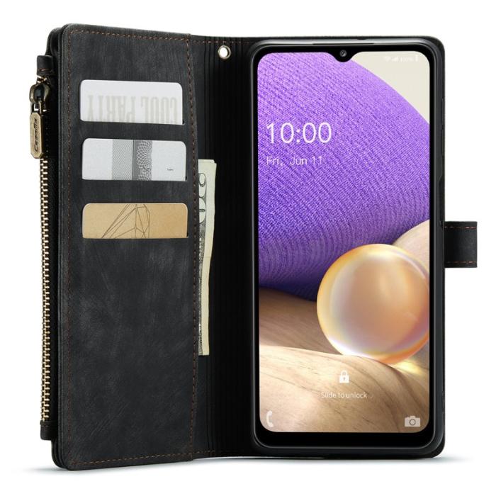 Caseme - CASEME Konstläder Plånboksfodral för Samsung Galaxy A23/M23/F23 5G - Svart