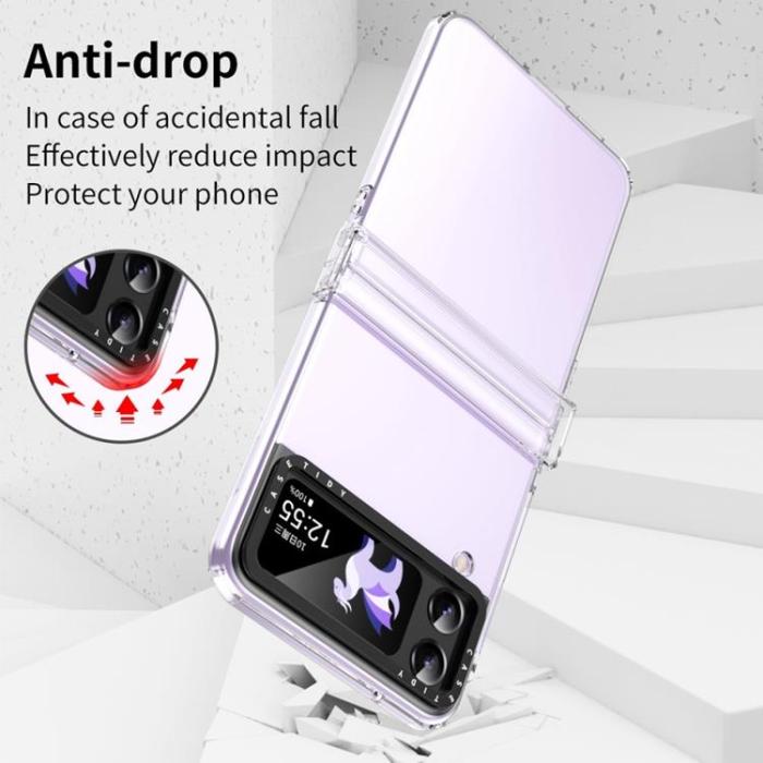 UTGATT1 - Galaxy Z Flip 4 Skal Lens Hinge Folding - Clear