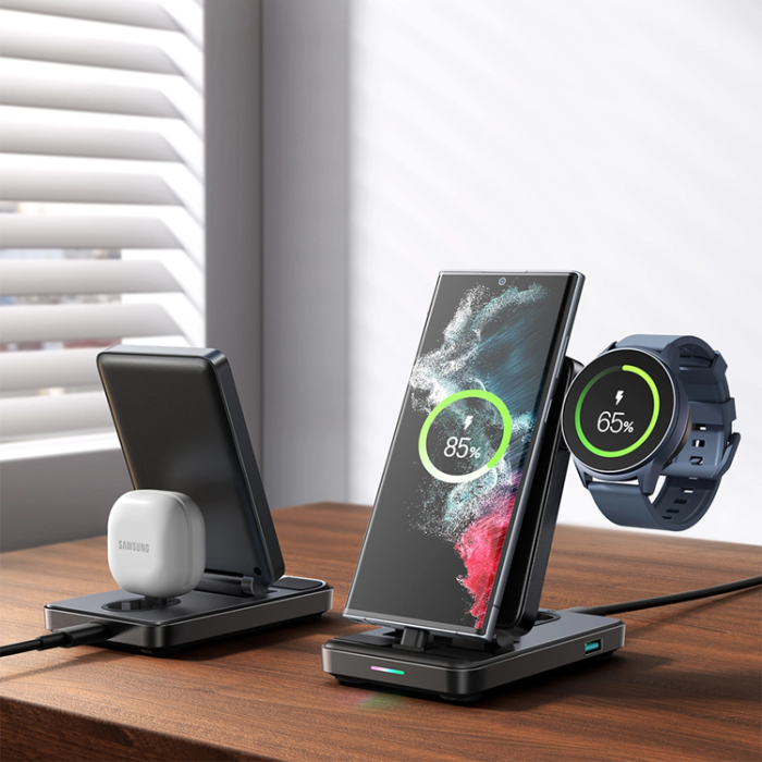 Joyroom - Joyroom 4-in-1 Trådlös Laddare Laddningsstation För Samsung-enheter