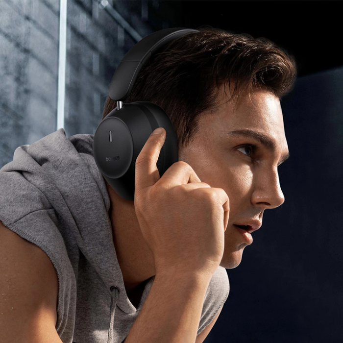 BASEUS - Baseus On-Ear Trådlösa Hörlurar Bluetooth 5.3 - Svart