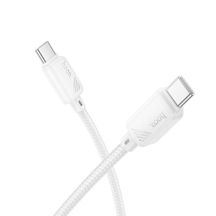 Hoco - HOCO USB-C till USB-C Kabel 3A 60W X113 1 m - Vit